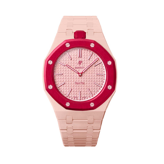 (Pre-order) Jessenia Original - Ceramic Case & Integrated Bracelet for Swatch x AP Royal Pop - Otto Rosso
