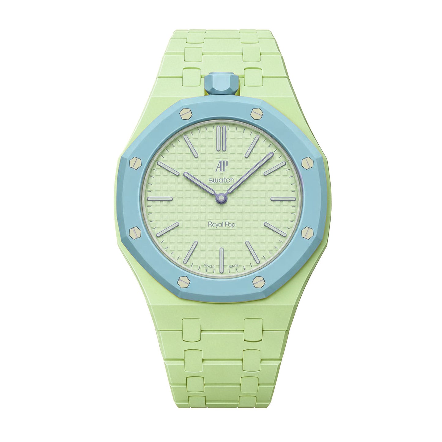 (Pre-order) Jessenia Original - Ceramic Case & Integrated Bracelet for Swatch x AP Royal Pop - Blaue Acht