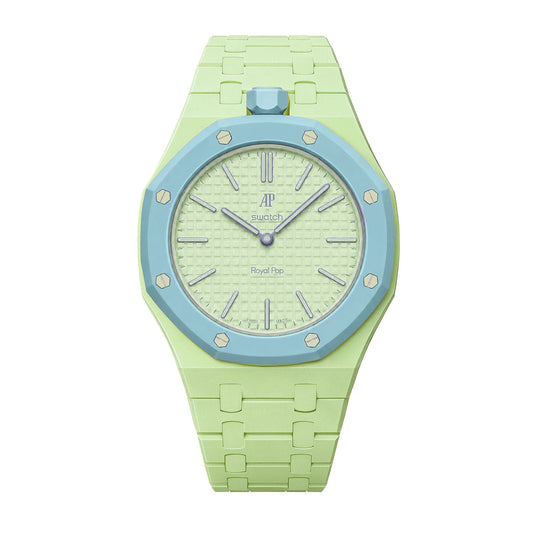 (Pre-order) Jessenia Original - Ceramic Case & Integrated Bracelet for Swatch x AP Royal Pop - Blaue Acht