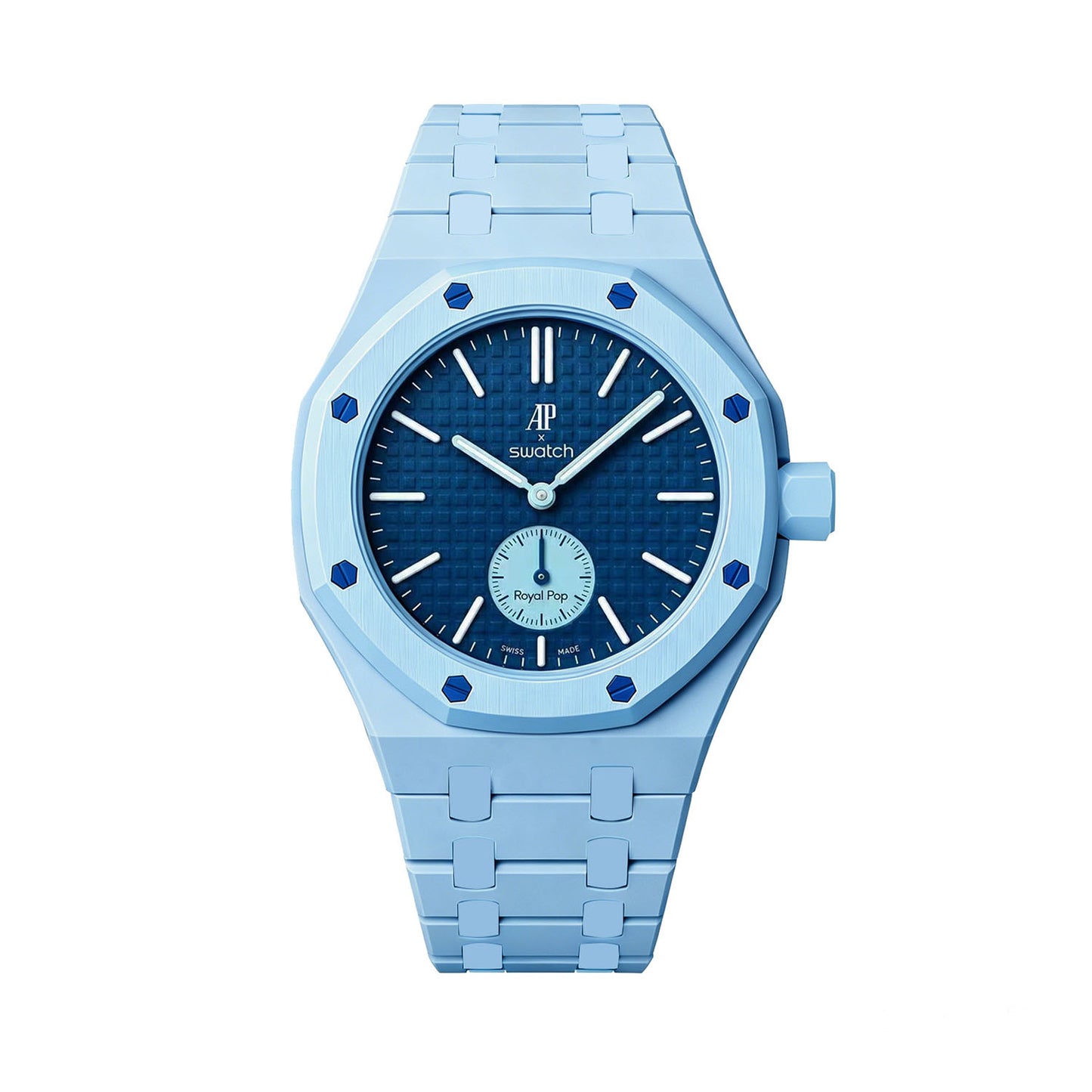 (Pre-order) Jessenia Original - Ceramic Case & Integrated Bracelet for Swatch x AP Royal Pop - Lan Ba