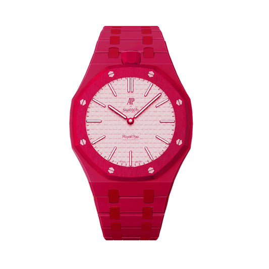 (Pre-order) Jessenia Original - Ceramic Case & Integrated Bracelet for Swatch x AP Royal Pop - Otto Rosso