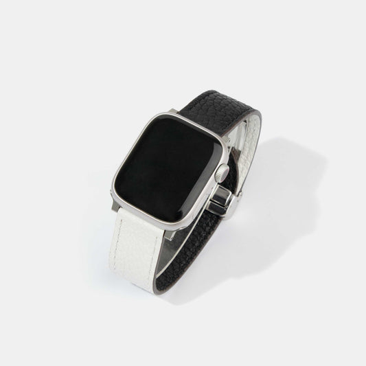 Reversible 2.0 Magnetic Leather Apple Watch Band (Tool-Free) | White and Black