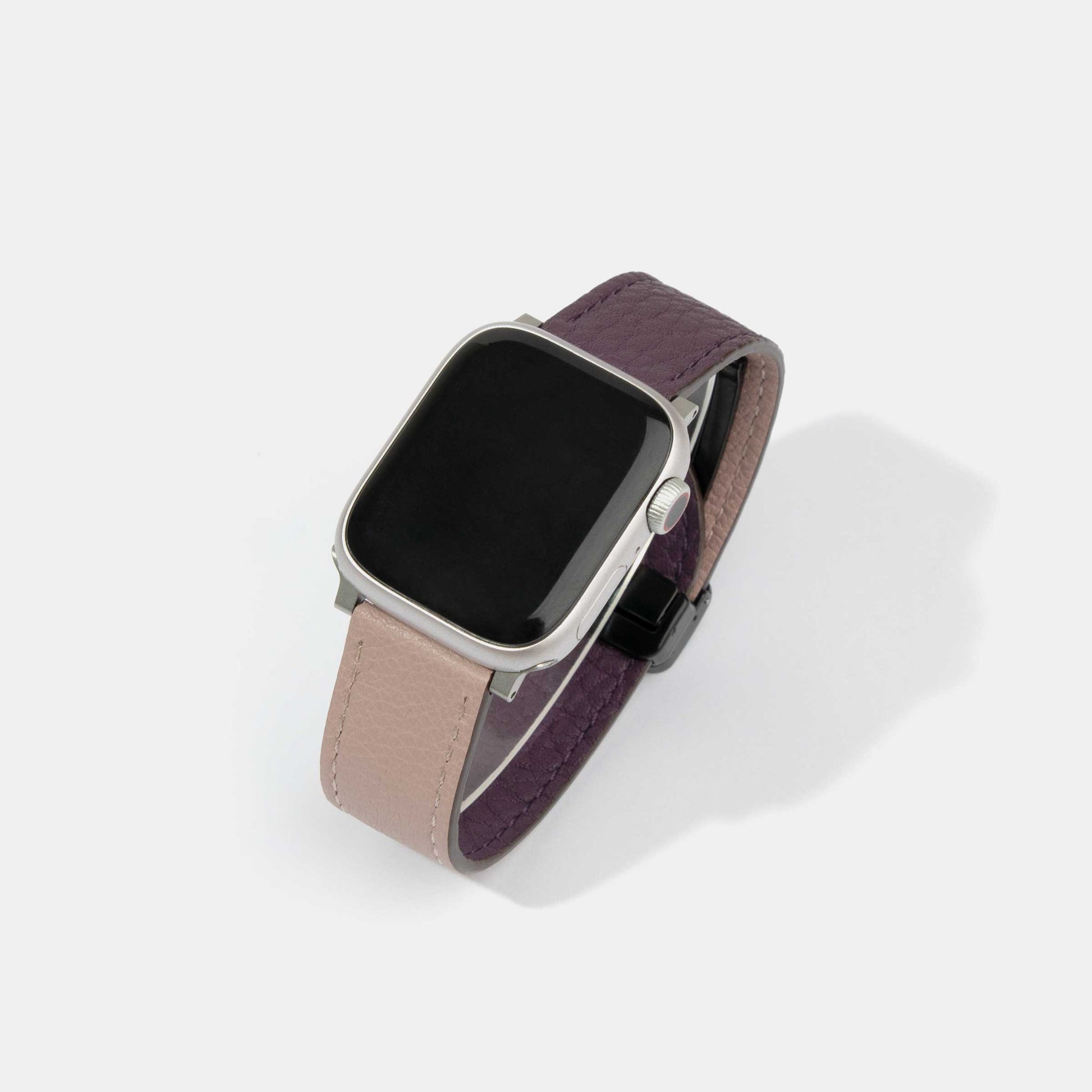 Reversible 2.0 Magnetic Leather Apple Watch Band (Tool-Free) | Purple and Pink