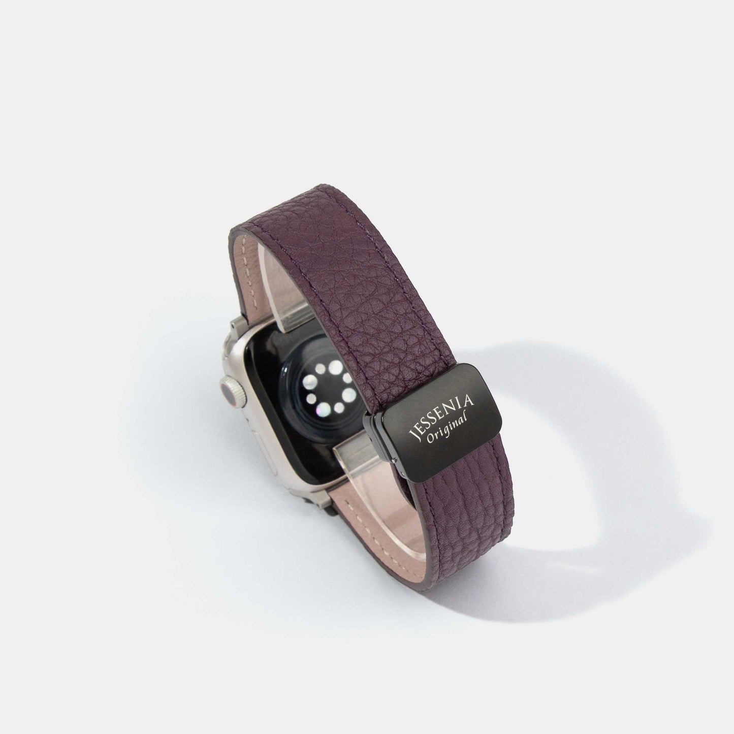 Reversible 2.0 Magnetic Leather Apple Watch Band (Tool-Free) | Purple and Pink Back Side