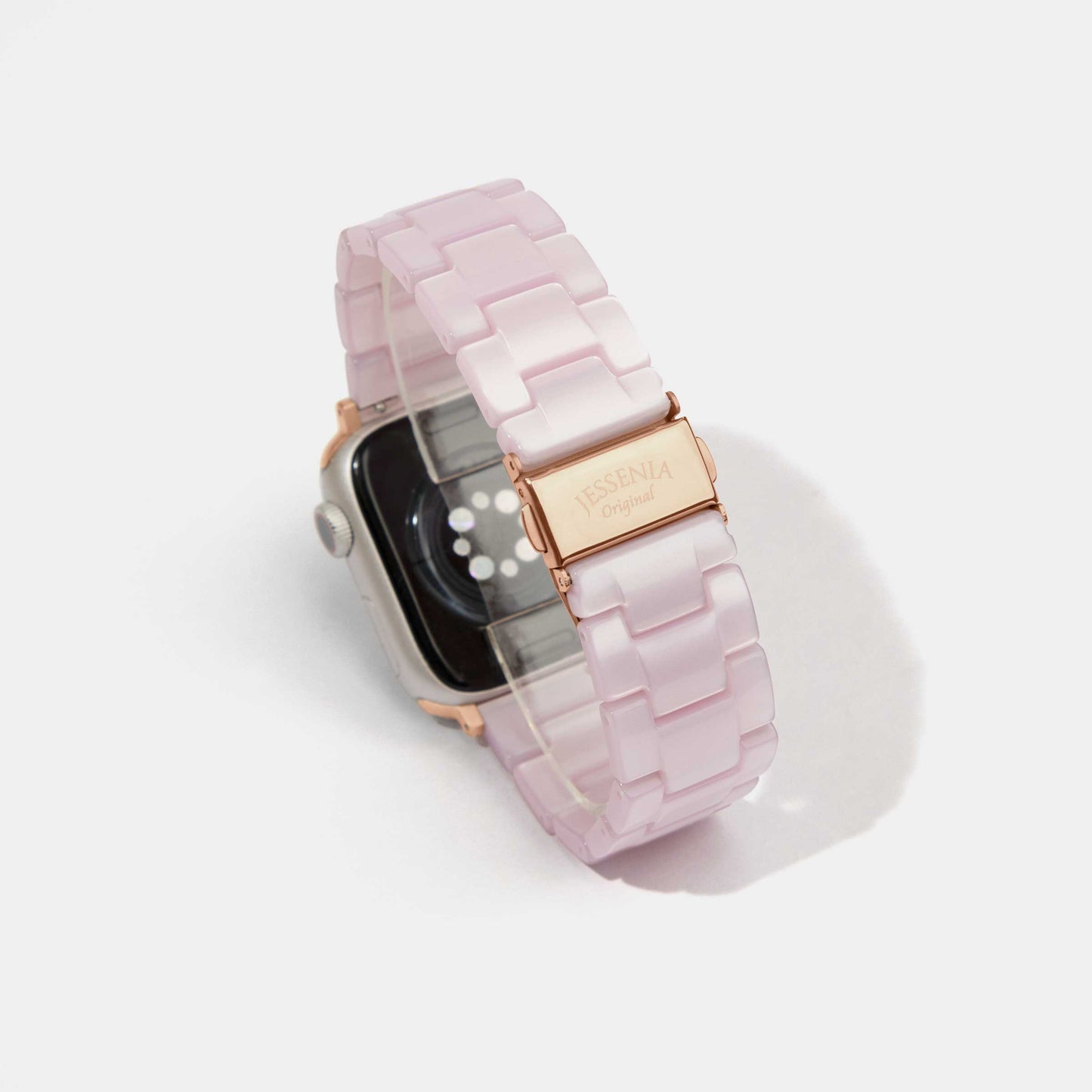 Purple Pink Marble Mosaic Pattern Epoxy Resin Watch Strap for Apple Watch