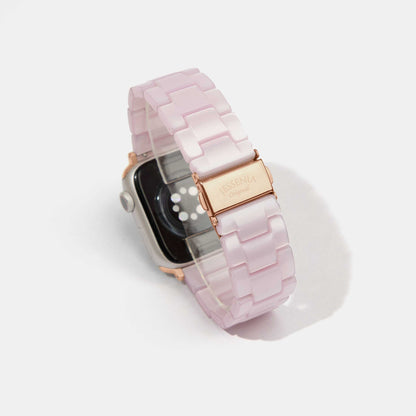 Purple Pink Marble Mosaic Pattern Epoxy Resin Watch Strap for Apple Watch