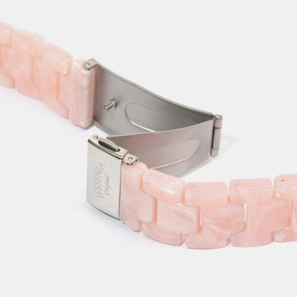 Pink Pearl Mosaic Pattern Epoxy Resin Watch Strap for Apple Watch