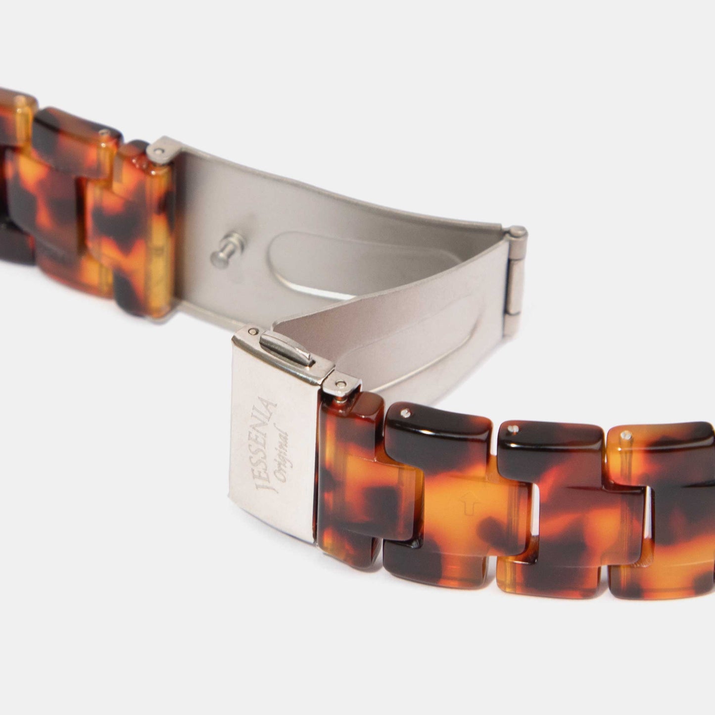 Tortoise Shell Mosaic Pattern Epoxy Resin Watch Strap for Apple Watch