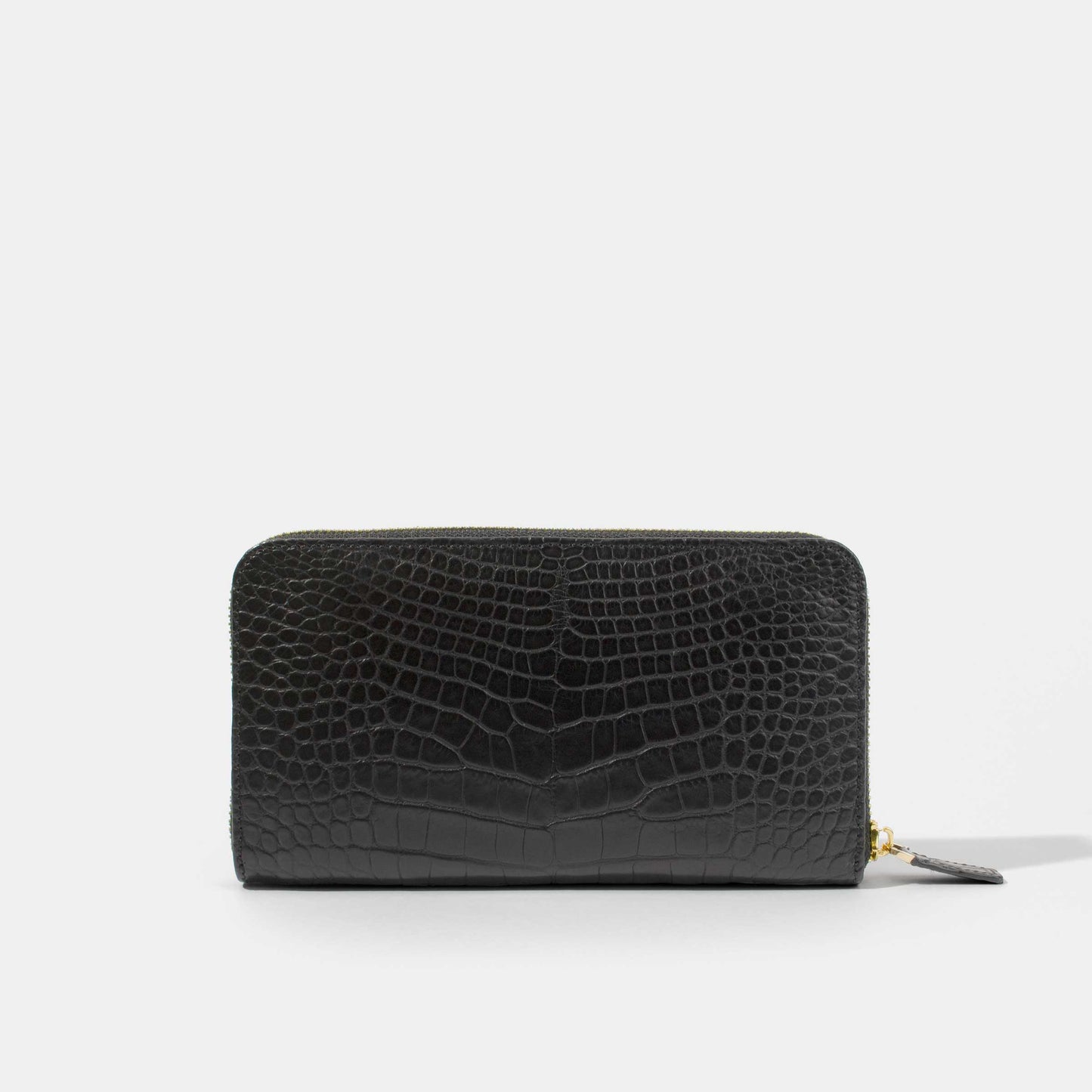 Black Alligator Women Long Wallet | Crocodile Leather Wallets