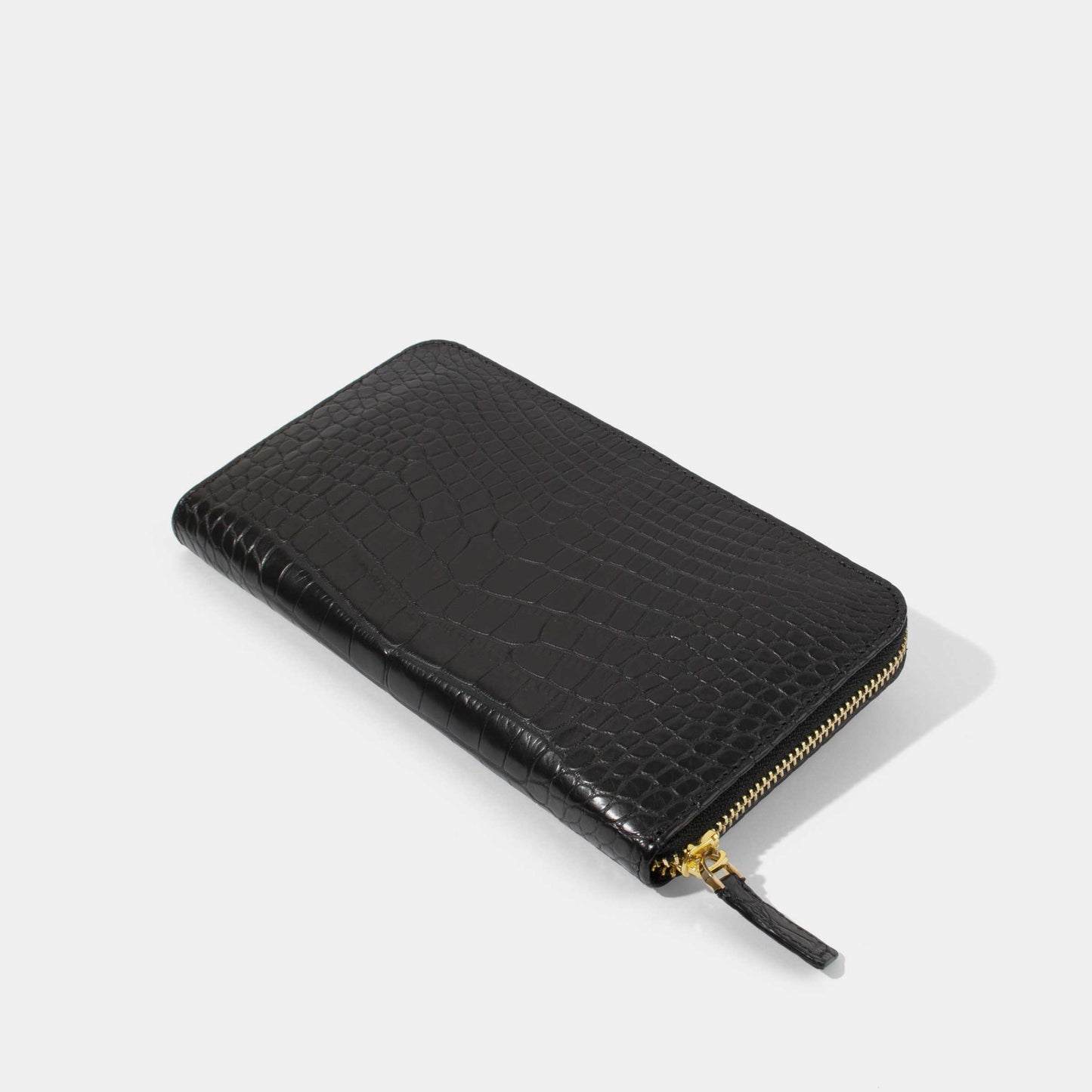 Black Alligator Women Long Wallet | Crocodile Leather Wallets