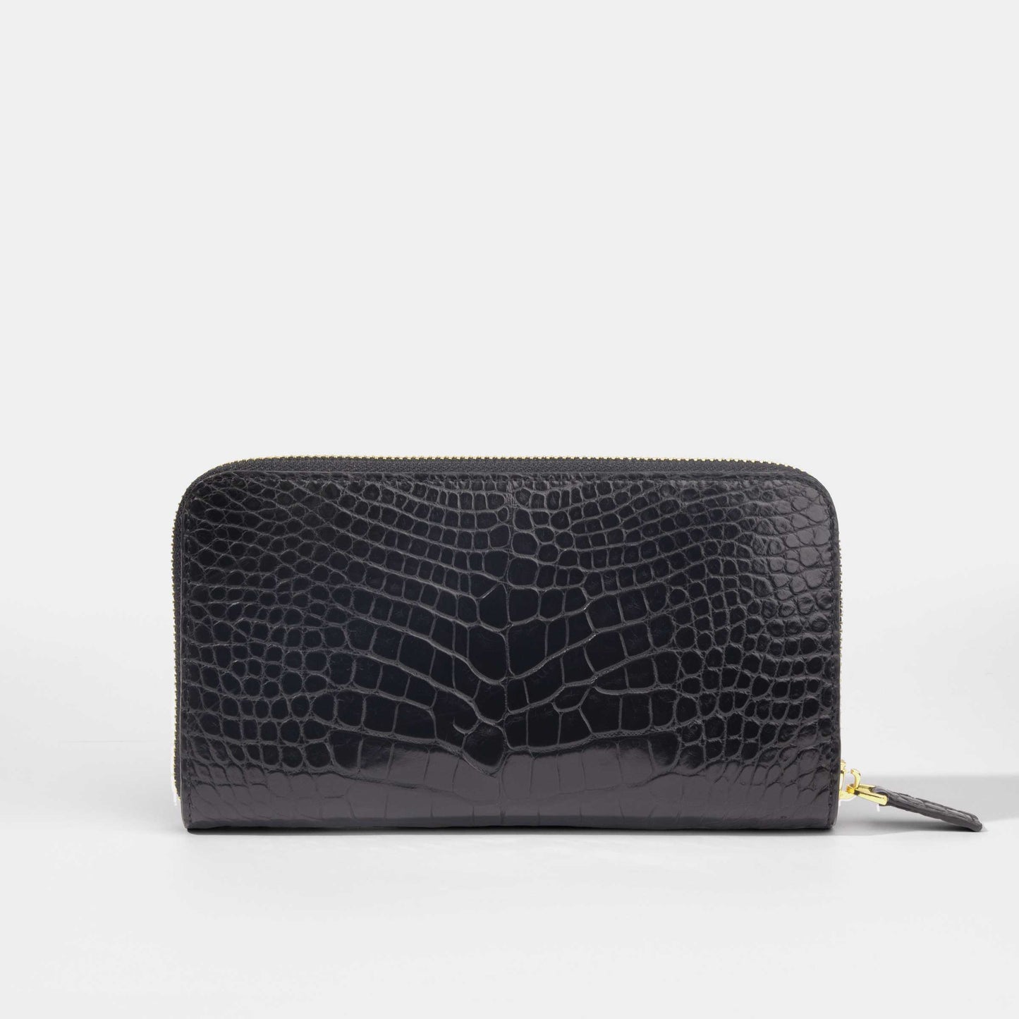 Black Alligator Women Long Wallet | Crocodile Leather Wallets