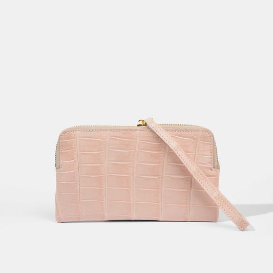 Lady Pink Alligator Women Zip Pouch Wallet | Crocodile Leather Wallets