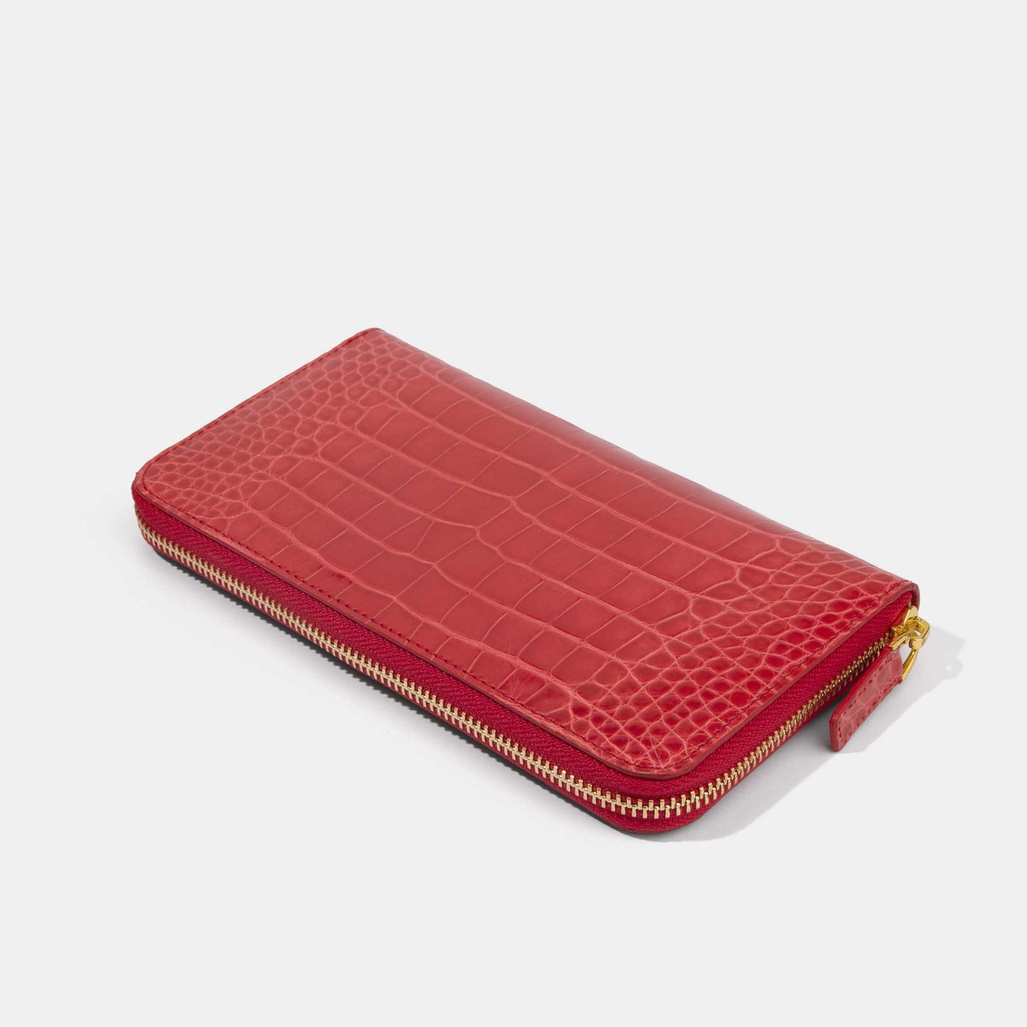 Red Alligator Women Long Wallet | Crocodile Leather Wallets