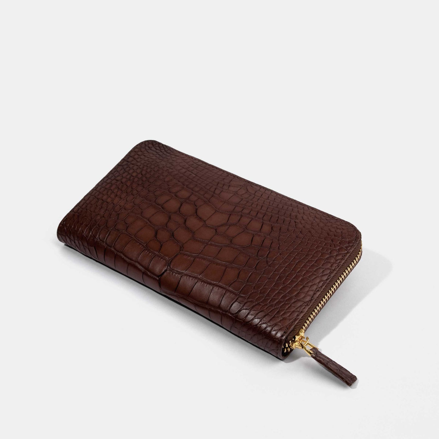 Brown Alligator Women Long Wallet | Crocodile Leather Wallets