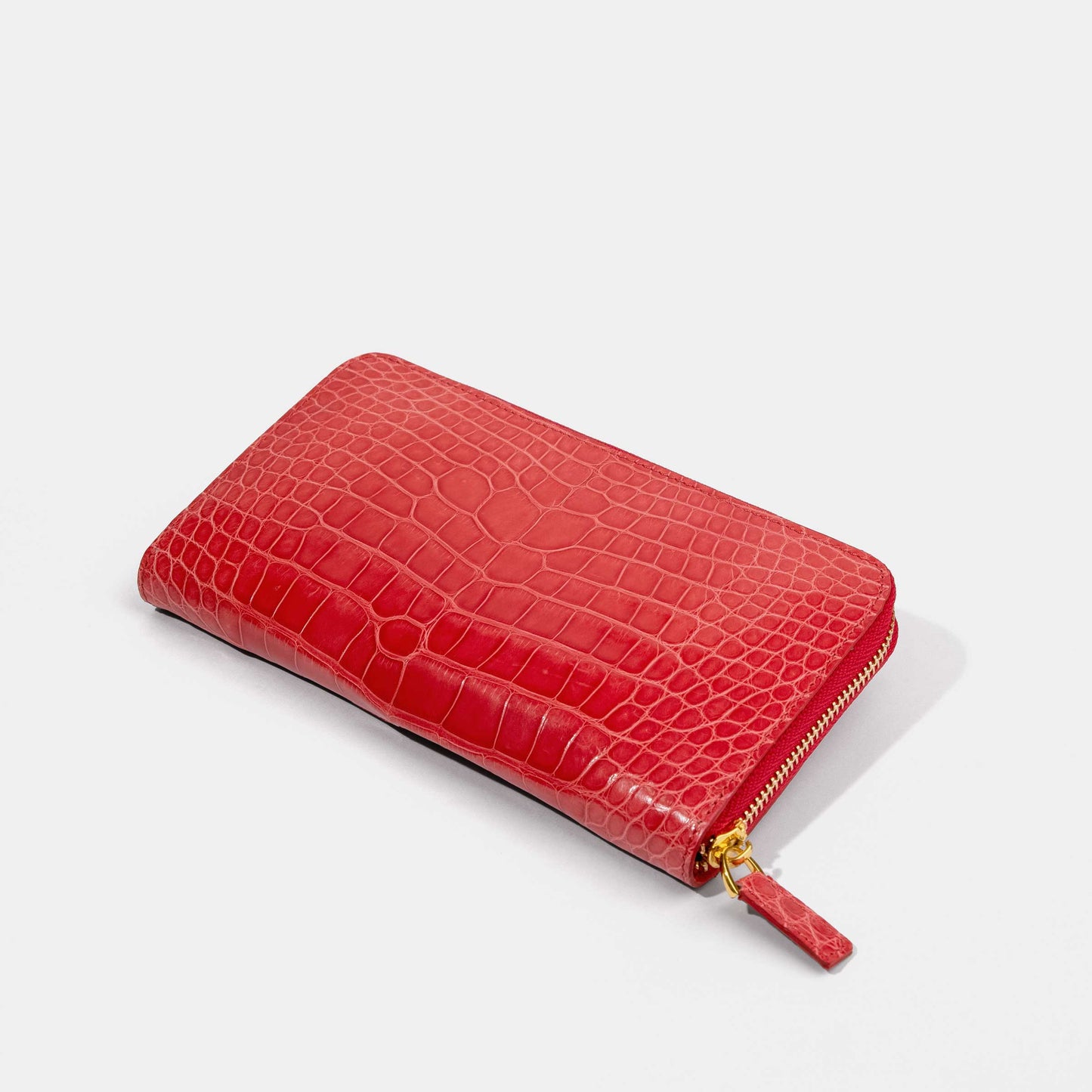 Red Alligator Women Long Wallet | Crocodile Leather Wallets