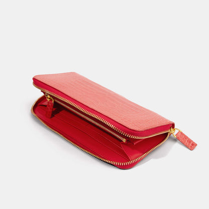 Red Alligator Women Long Wallet | Crocodile Leather Wallets