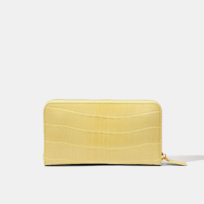 Yellow Alligator Women Long Wallet | Crocodile Leather Wallets