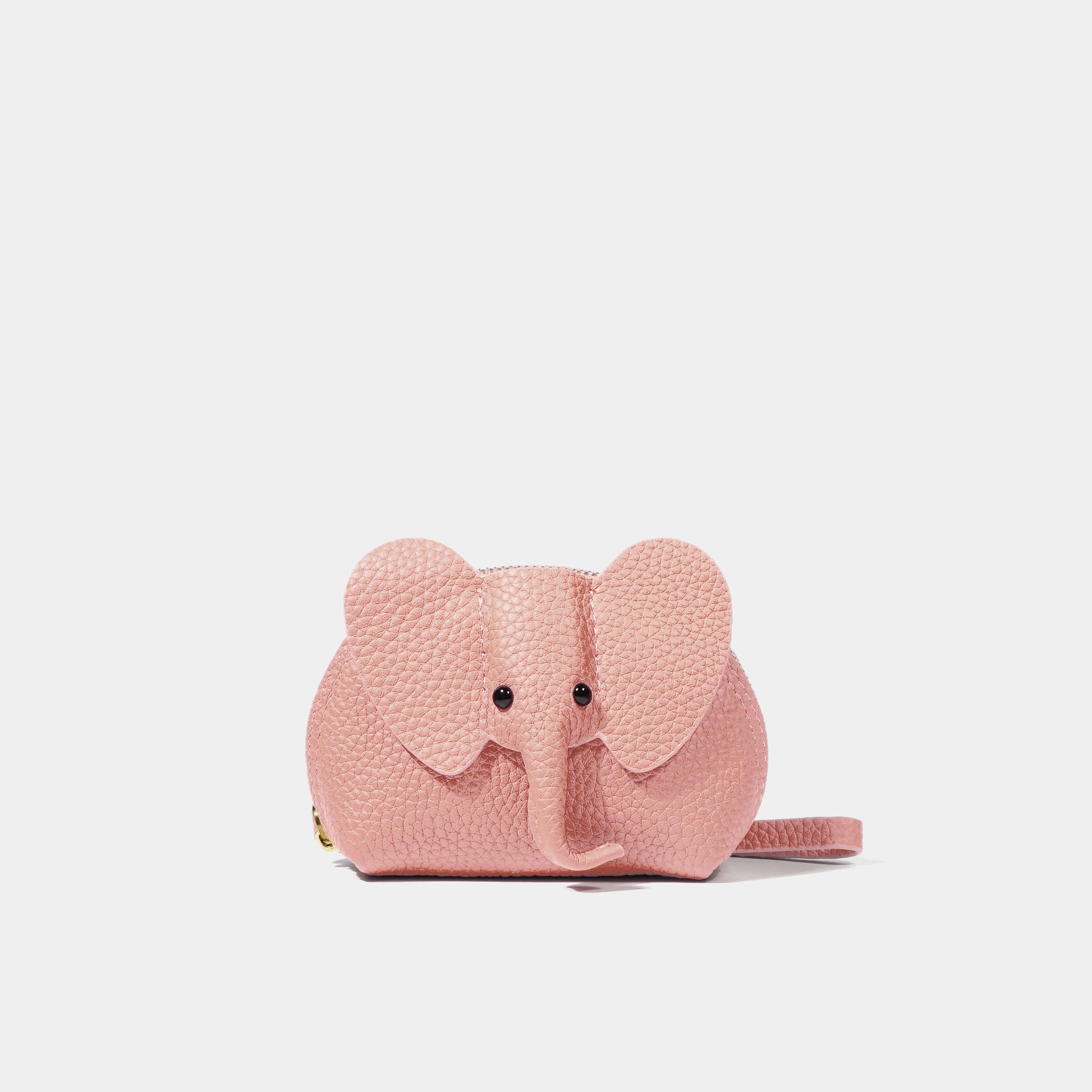 Elephant Leather Coins Purse-Calf Leather Coins Purse-Light Pink