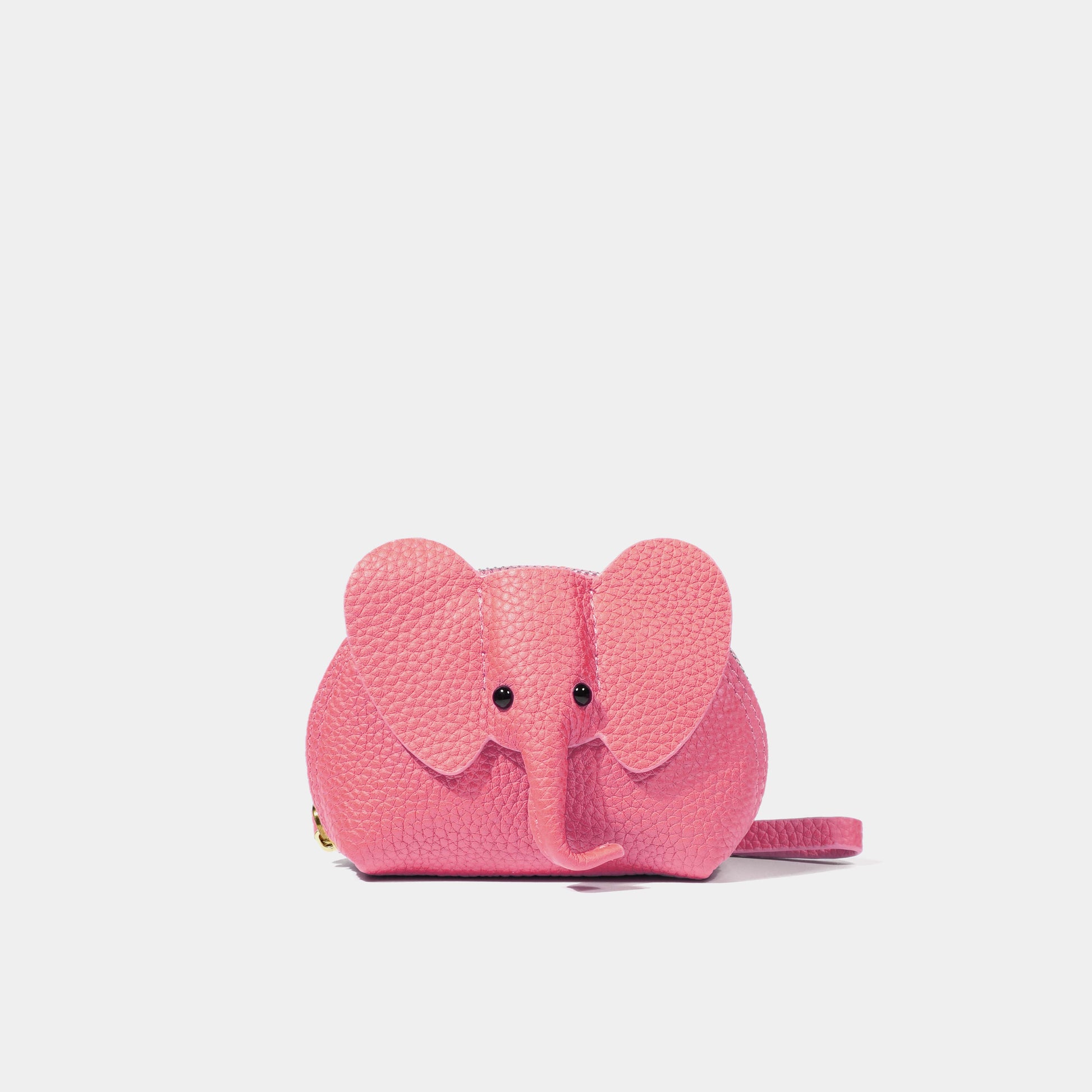 Elephant Leather Coins Purse-Calf Leather Coins Purse-Pink