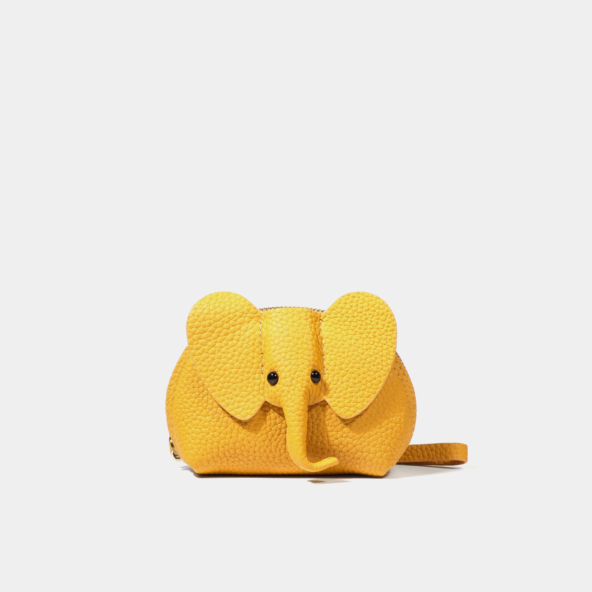 Elephant Leather Coins Purse-Calf Leather Coins Purse-Yellow