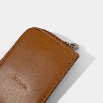 RFID Bi-Fold Leather Card Holder | Oil Waxy Calf Leather | Jessenia Original