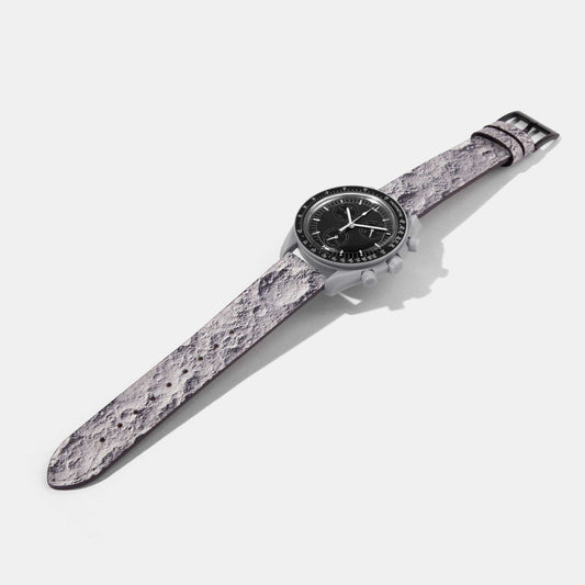 Calf Leather Watch Strap for Mission to the Moon | OMEGA x Swatch Speedmaster Moonswatch | Universal
