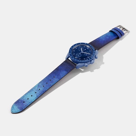 Calf Leather Watch Strap for Mission to Neptune | OMEGA x Swatch Speedmaster Moonswatch | Universal