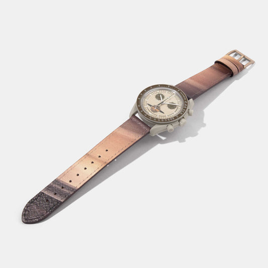 Calf Leather Watch Strap for Mission to Saturn | OMEGA x Swatch Speedmaster Moonswatch | Universal