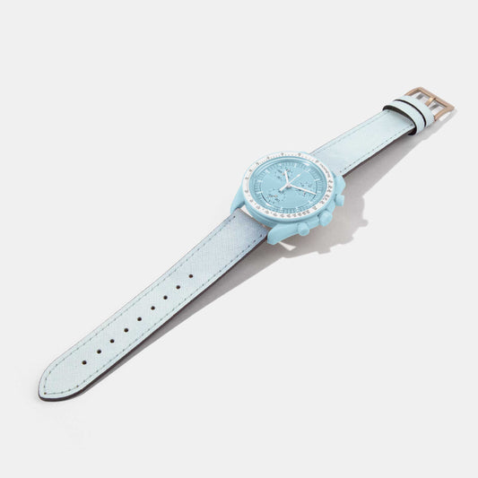 Calf Leather Watch Strap for Mission to Uranus | OMEGA x Swatch Speedmaster Moonswatch | Universal