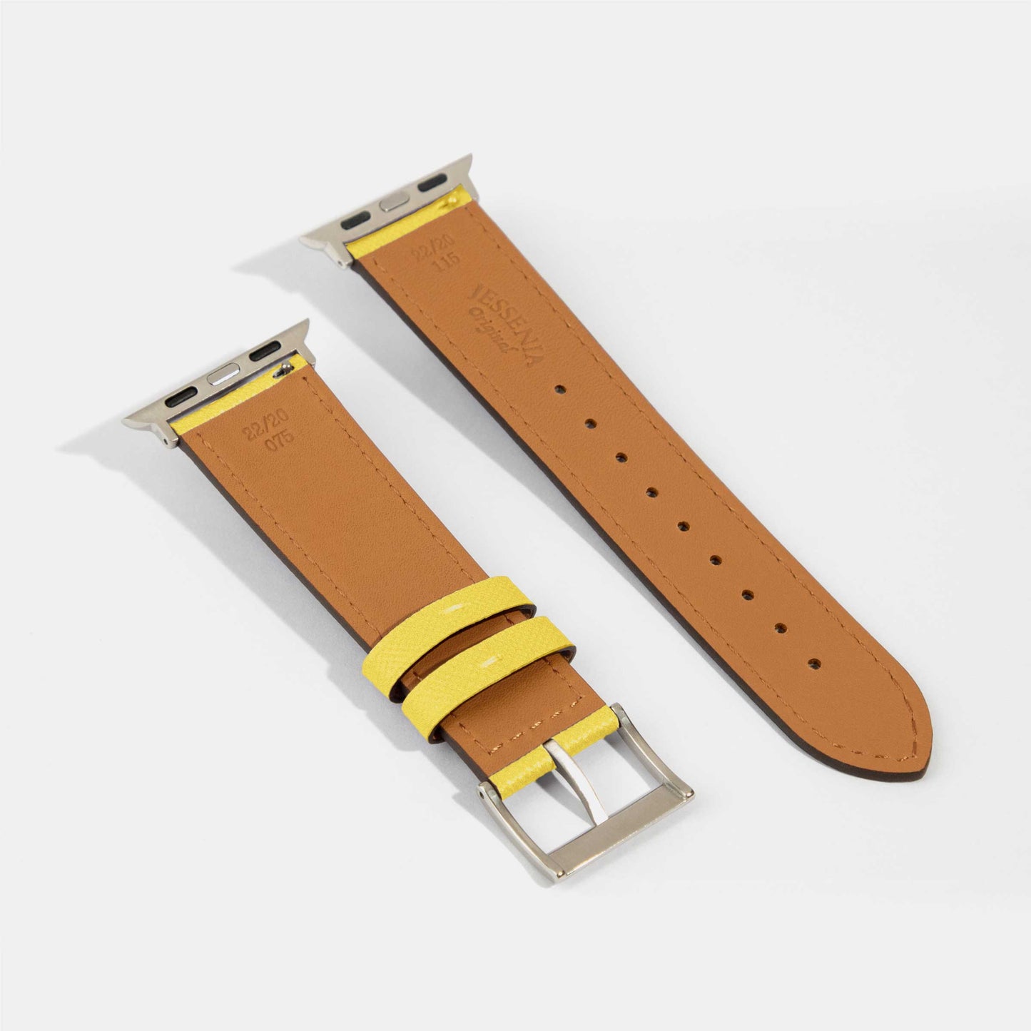 White Cat Hamburger Calf Leather Apple Watch Strap