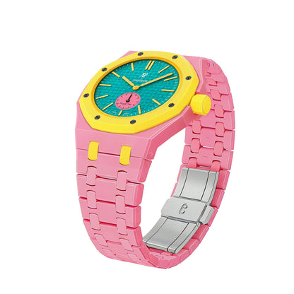 (Pre-order) Jessenia Original - Ceramic Case & Integrated Bracelet for Swatch x AP Royal Pop - OTG Roz
