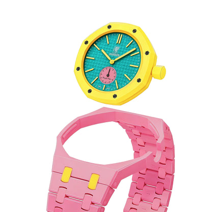 (Pre-order) Jessenia Original - Ceramic Case & Integrated Bracelet for Swatch x AP Royal Pop - OTG Roz
