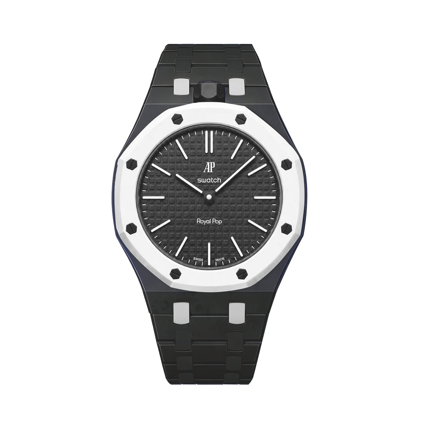(Pre-order) Jessenia Original - Ceramic Case & Integrated Bracelet for Swatch x AP Royal Pop - Ocho Negro