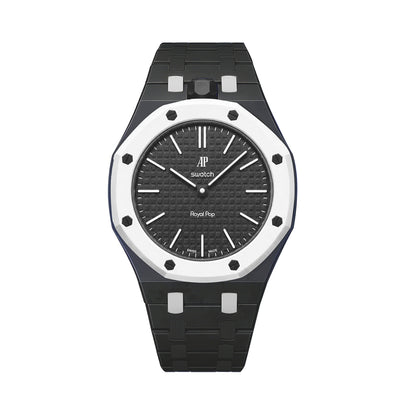 (Pre-order) Jessenia Original - Ceramic Case & Integrated Bracelet for Swatch x AP Royal Pop - Ocho Negro