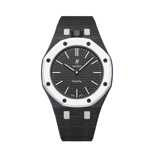 (Pre-order) Jessenia Original - Ceramic Wrist Adaptor & Integrated Bracelet for Swatch x AP Royal Pop - Ocho Negro