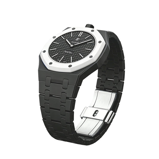 (Pre-order) Jessenia Original - Ceramic Case & Integrated Bracelet for Swatch x AP Royal Pop - Ocho Negro