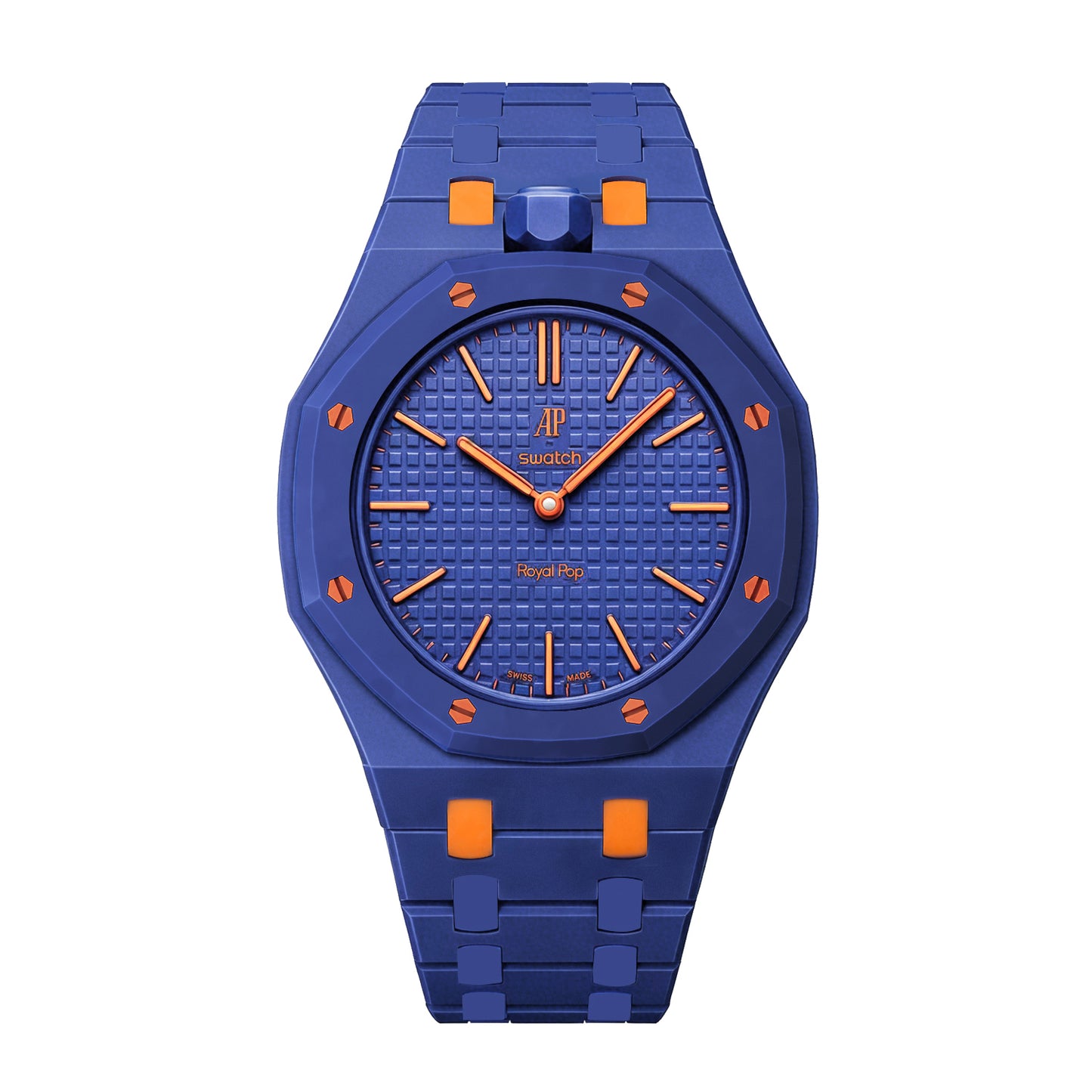 (Pre-order) Jessenia Original - Ceramic Case & Integrated Bracelet for Swatch x AP Royal Pop - Orenji Hachi