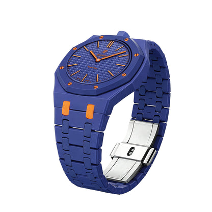 (Pre-order) Jessenia Original - Ceramic Case & Integrated Bracelet for Swatch x AP Royal Pop - Orenji Hachi