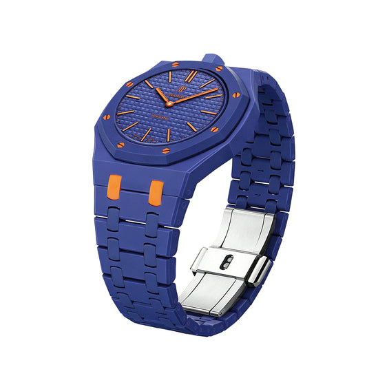 (Pre-order) Jessenia Original - Ceramic Case & Integrated Bracelet for Swatch x AP Royal Pop - Orenji Hachi