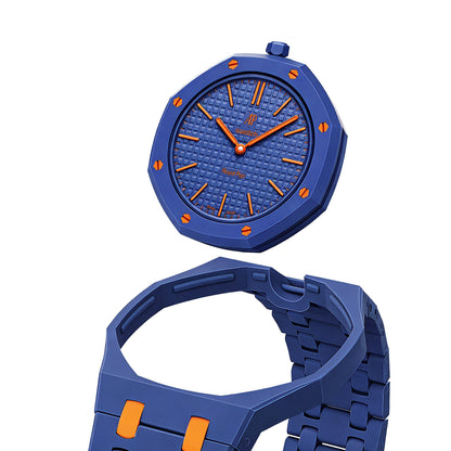 (Pre-order) Jessenia Original - Ceramic Case & Integrated Bracelet for Swatch x AP Royal Pop - Orenji Hachi