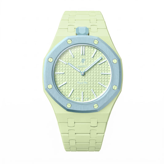 (Pre-order) Jessenia Original - Ceramic Case & Integrated Bracelet for Swatch x AP Royal Pop - Blaue Acht