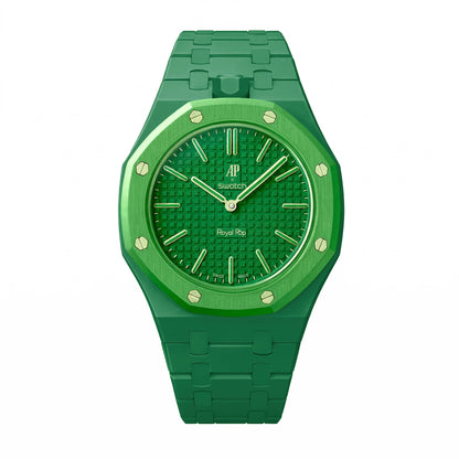 (Pre-order) Jessenia Original - Ceramic Case & Integrated Bracelet for Swatch x AP Royal Pop - Green Eight