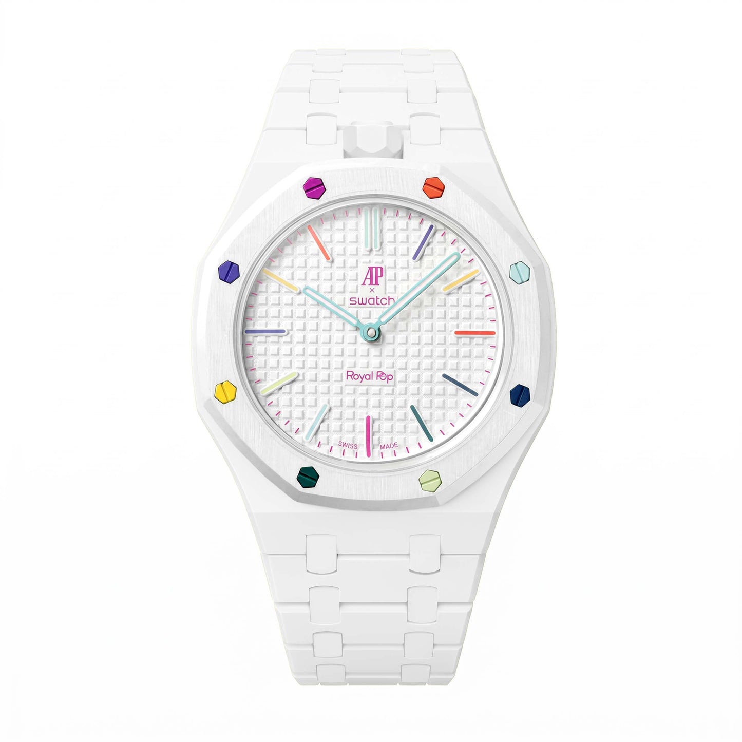 (Pre-order) Jessenia Original - Ceramic Case & Integrated Bracelet for Swatch x AP Royal Pop - Hult Blanc