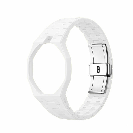 (Pre-order) Jessenia Original - Ceramic Case & Integrated Bracelet for Swatch x AP Royal Pop - Hult Blanc