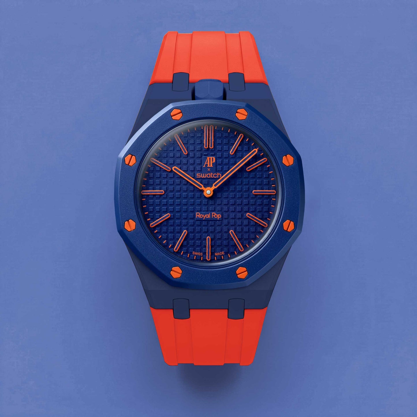 (Pre-order) Jessenia Original Wrist Case & Silicone Strap for Swatch x AP Royal Pop - Orenji Hachi