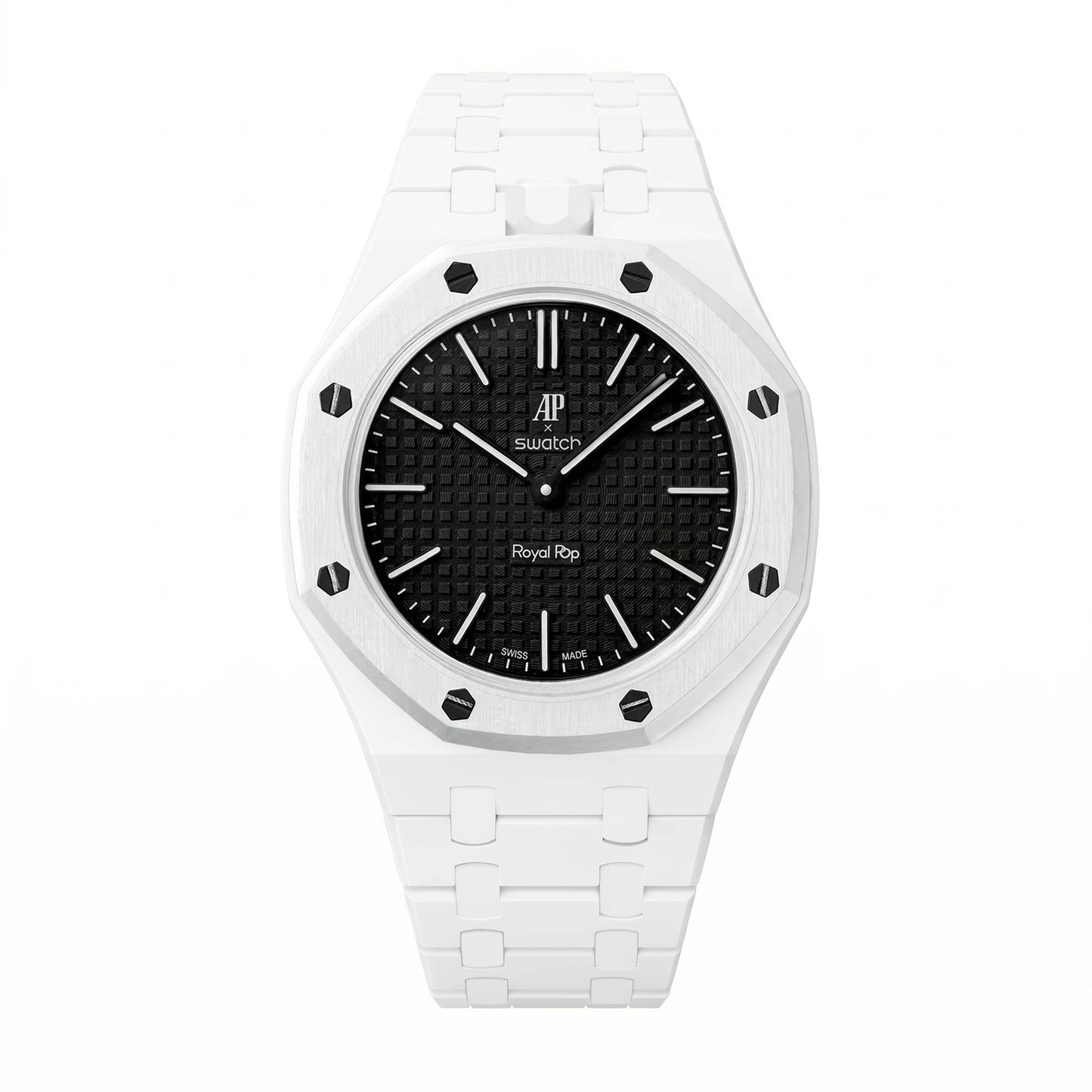 (Pre-order) Jessenia Original - Ceramic Case & Integrated Bracelet for Swatch x AP Royal Pop - Ocho Negro