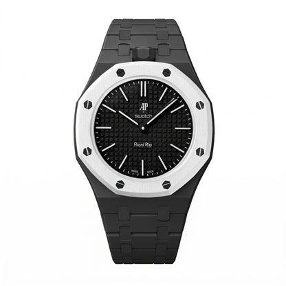(Pre-order) Jessenia Original - Ceramic Case & Integrated Bracelet for Swatch x AP Royal Pop - Ocho Negro