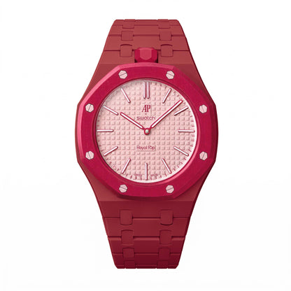 (Pre-order) Jessenia Original - Ceramic Case & Integrated Bracelet for Swatch x AP Royal Pop - Otto Rosso