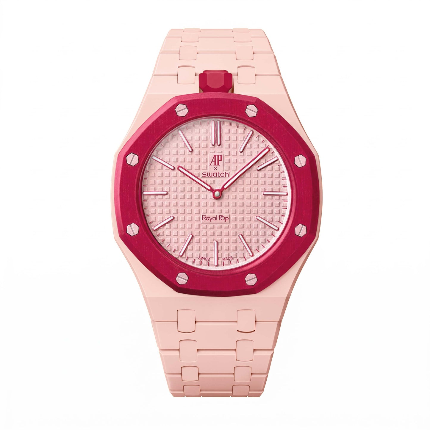 (Pre-order) Jessenia Original - Ceramic Case & Integrated Bracelet for Swatch x AP Royal Pop - Otto Rosso