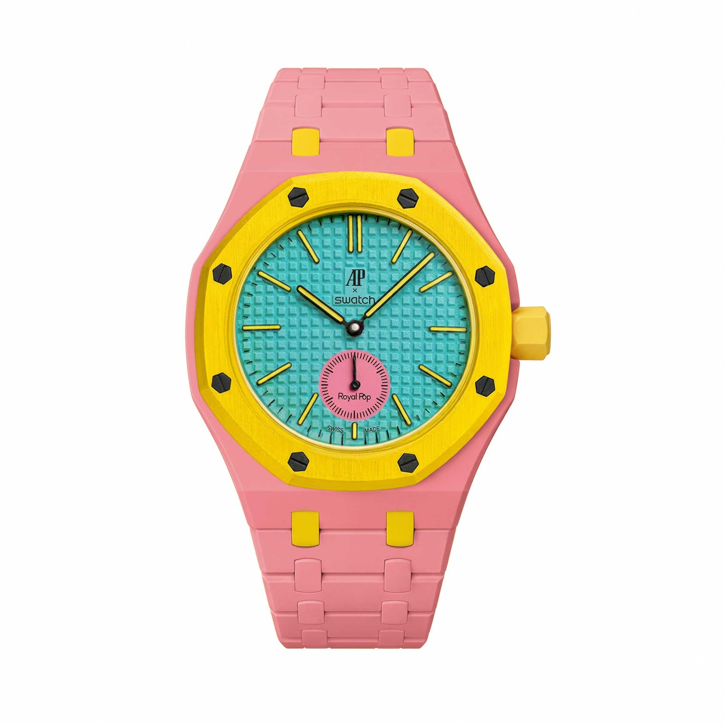 (Pre-order) Jessenia Original - Ceramic Case & Integrated Bracelet for Swatch x AP Royal Pop - OTG Roz